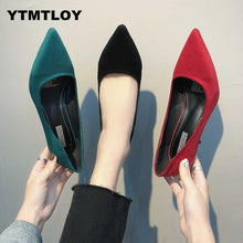 Load image into Gallery viewer, 2019 Hot Summer Women Shoes Pointed Toe Pumps Suede Leisure Dress High Heels Boat Wedding Tenis Feminino  Zapatillas Mujer K6