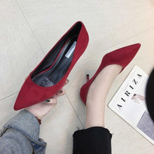 Load image into Gallery viewer, 2019 Hot Summer Women Shoes Pointed Toe Pumps Suede Leisure Dress High Heels Boat Wedding Tenis Feminino  Zapatillas Mujer K6