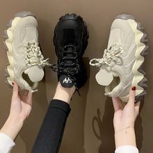 Load image into Gallery viewer, HKJL 2019 autumn new high-end women shoes thick-soled sponge cake black old shoes slim casual sports shoes women sneakers Z268