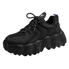 Load image into Gallery viewer, HKJL 2019 autumn new high-end women shoes thick-soled sponge cake black old shoes slim casual sports shoes women sneakers Z268