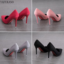 Load image into Gallery viewer, 2019 Autumn New Simple Elegant High Heels Stiletto Womens Shoes Pointed Black Etiquette Professional Single Shoes Wedding Shoes