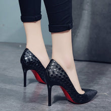 Load image into Gallery viewer, Europe Sexy Women Shoes  Red Bottom High Heels Pumps Spring/Autumn 2019 New Pointed Thin Heels Slip-on Shoes Woman Party Shoes
